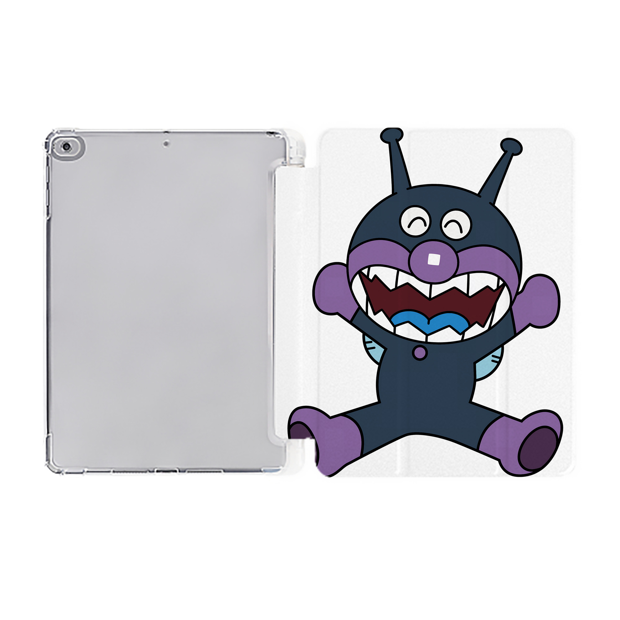 （画像用） アンパンマン Anpanman IPad ケース ペン収納付き 三つ折りスタンド PUレザー×シリコン 対応機種9.5/10.5/10.9インチ